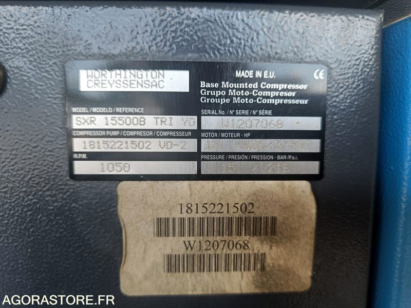 Compresseur 450 L pro de 2012 , 15 bars , triphasé , moteur en panne ,TBE - Luchtcompressor: afbeelding 3 Compresseur 450 L pro de 2012 , 15 bars , triphasé , moteur en panne ,TBE - Luchtcompressor: afbeelding 3