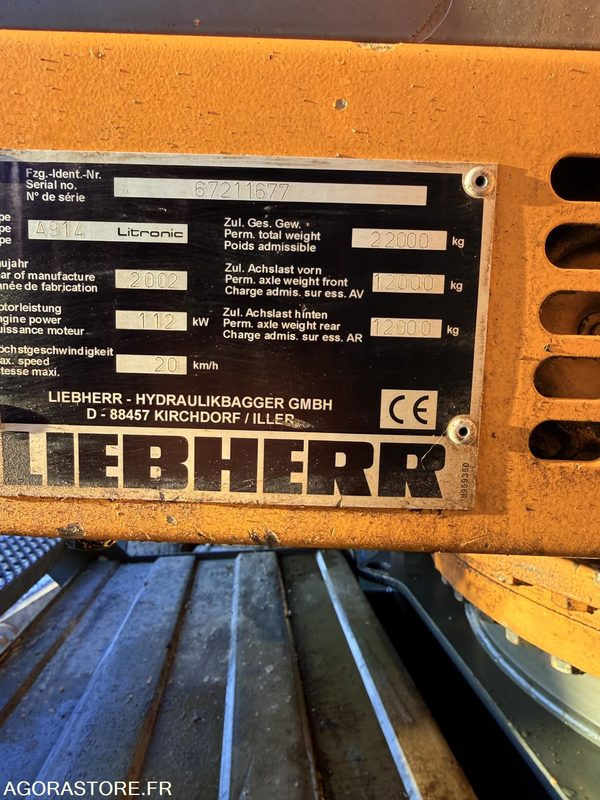 Graafmachine pelle liebherr A914 LITRONIC - 2002 - 20 000 heures ENTRETIEN LIEBHERR: afbeelding 9 Graafmachine pelle liebherr A914 LITRONIC - 2002 - 20 000 heures ENTRETIEN LIEBHERR: afbeelding 9