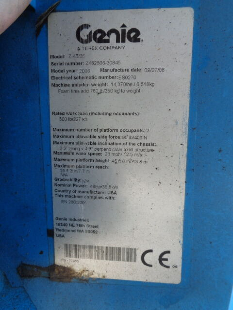 Leasing Genie Z45/25  Genie Z45/25: afbeelding 8