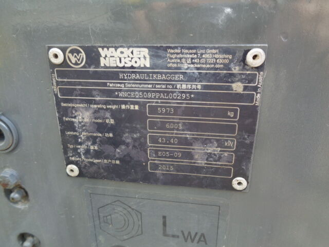 Rupsgraafmachine WACKER NEUSON 6003: afbeelding 18 Rupsgraafmachine WACKER NEUSON 6003: afbeelding 18