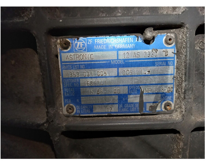 ZF 12AS2330TD - Versnellingsbak voor Vrachtwagen: afbeelding 5 ZF 12AS2330TD - Versnellingsbak voor Vrachtwagen: afbeelding 5