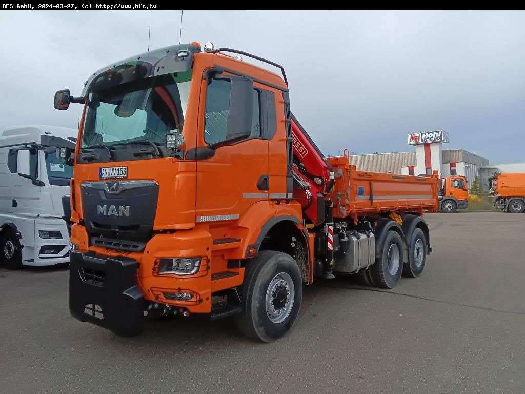 MAN TGS (TG3) 28.510 6x4-4 BL CH WiDi Fassi 15mt - Kipper vrachtwagen: afbeelding 1 MAN TGS (TG3) 28.510 6x4-4 BL CH WiDi Fassi 15mt - Kipper vrachtwagen: afbeelding 1