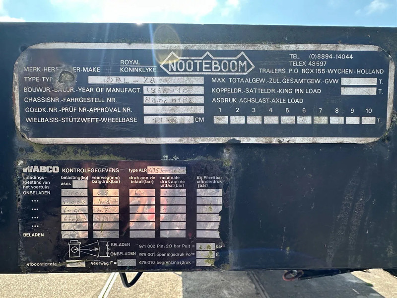 Vlakke/ Open oplegger Nooteboom OBL 78 FORCED STEERING: afbeelding 8 Vlakke/ Open oplegger Nooteboom OBL 78 FORCED STEERING: afbeelding 8