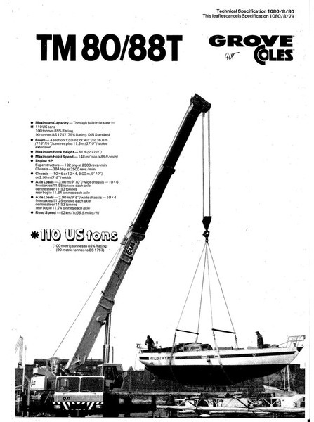Alle terrein kraan Grove Coles TM 80/88 T: afbeelding 14 Alle terrein kraan Grove Coles TM 80/88 T: afbeelding 14