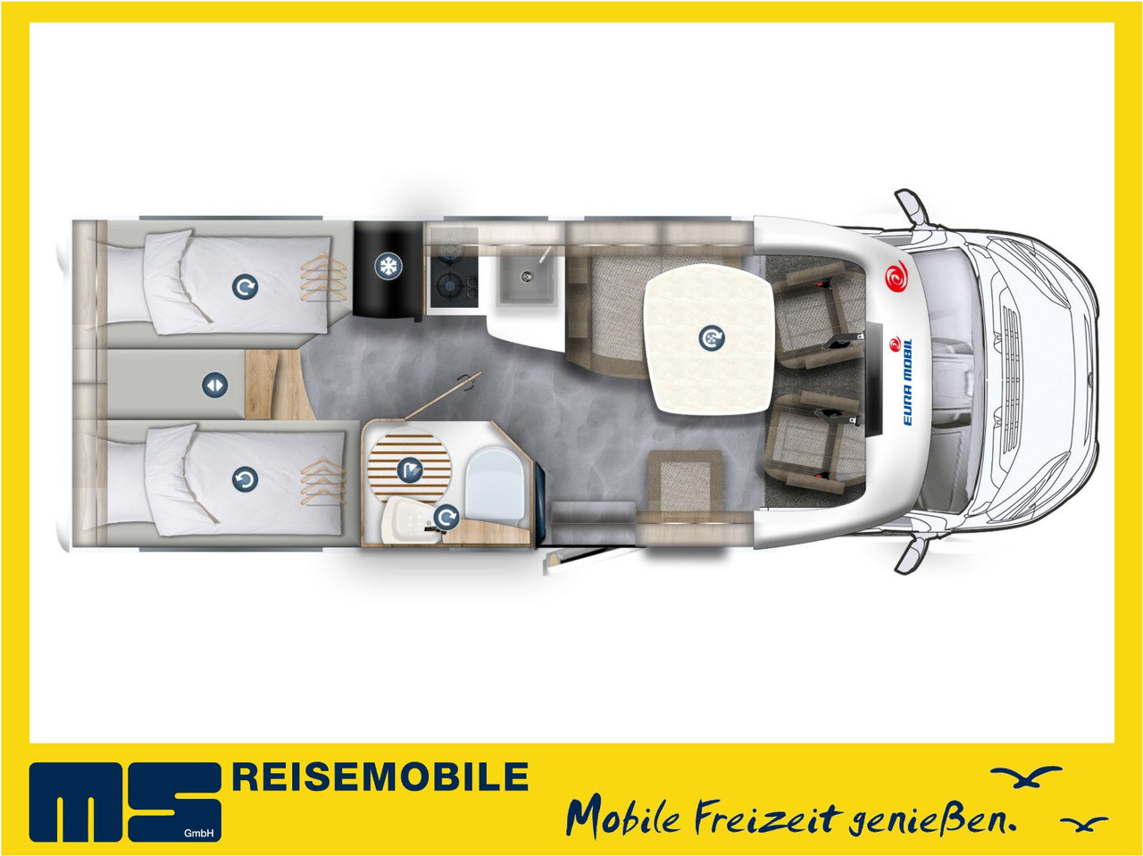 Eura Mobil PROFILA T 695 EB / 140PS/ MONDIAL / EINZELBETTEN - Half integraal camper: afbeelding 2 Eura Mobil PROFILA T 695 EB / 140PS/ MONDIAL / EINZELBETTEN - Half integraal camper: afbeelding 2