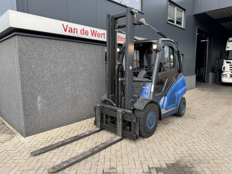 Linde H45T Duplo 400 Freelift / Sideshift / 4e Functie LPG 2005 - LPG heftruck: afbeelding 3 Linde H45T Duplo 400 Freelift / Sideshift / 4e Functie LPG 2005 - LPG heftruck: afbeelding 3