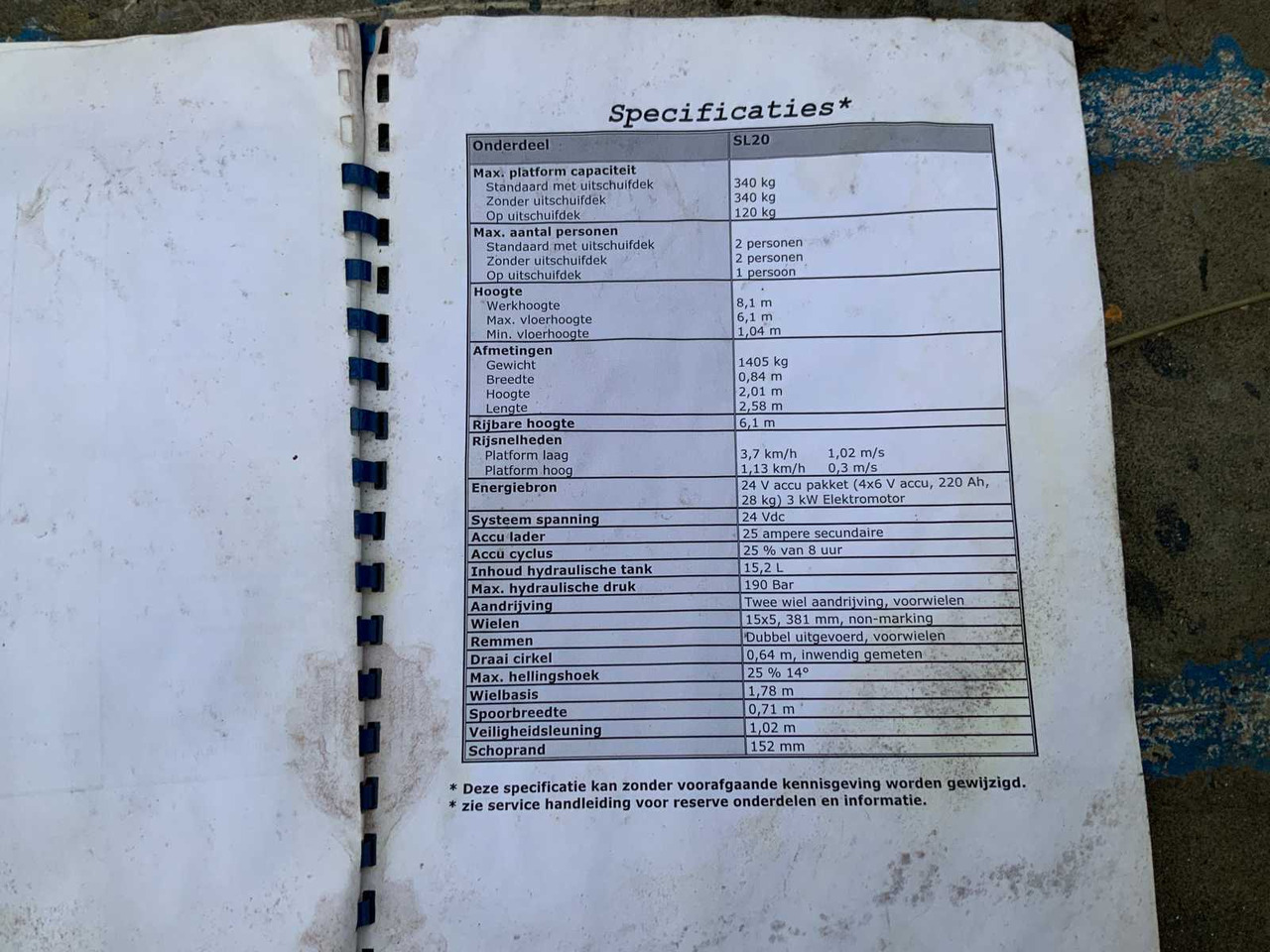 Hoogwerker 1999 UPRIGHT SL20 AERIAL PLATFORM: afbeelding 19 Hoogwerker 1999 UPRIGHT SL20 AERIAL PLATFORM: afbeelding 19