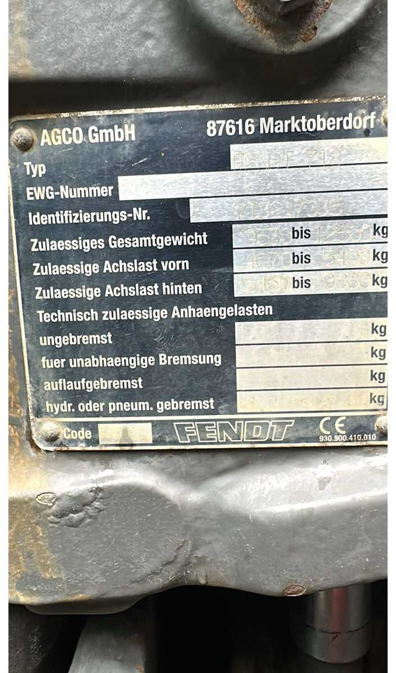 Tractor 2006 FENDT 818 VARIO TMS ALL-WHEEL DRIVE FARM TRACTOR: afbeelding 11 Tractor 2006 FENDT 818 VARIO TMS ALL-WHEEL DRIVE FARM TRACTOR: afbeelding 11