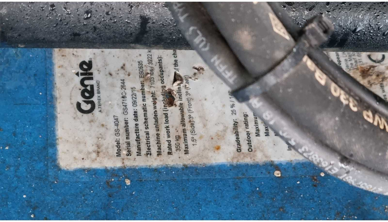 Hoogwerker GENIE - GS4047 - AERIAL WORK PLATFORMS - 2015 (77294287): afbeelding 13