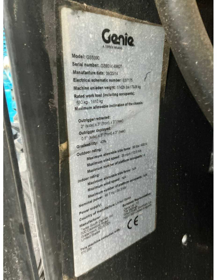 Hoogwerker Genie GS-5390: afbeelding 21