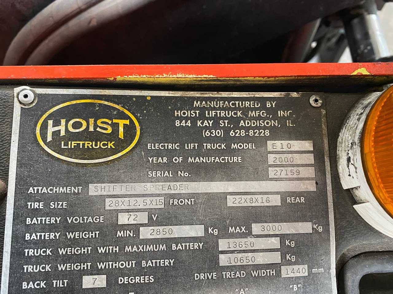 Heftruck HOIST - E10 ELECTRIC - 10.000KG LIFTING CAPACITY, FORK POSITIONER - FORKLIFT: afbeelding 11 Heftruck HOIST - E10 ELECTRIC - 10.000KG LIFTING CAPACITY, FORK POSITIONER - FORKLIFT: afbeelding 11