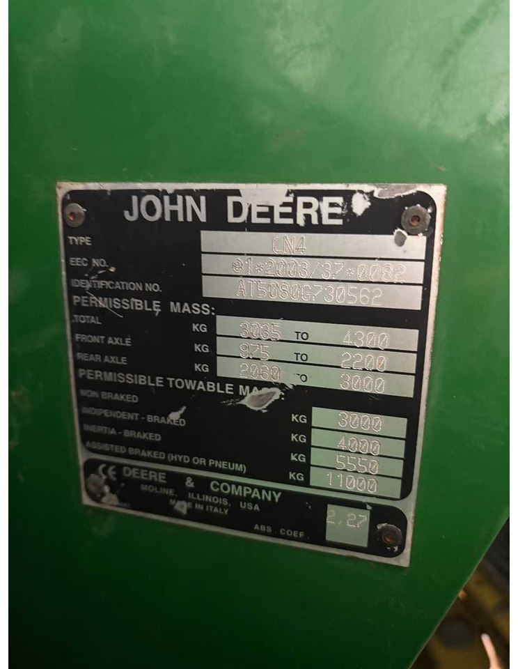 Tractor JOHN DEERE 5080GF TRAKTOR: afbeelding 9