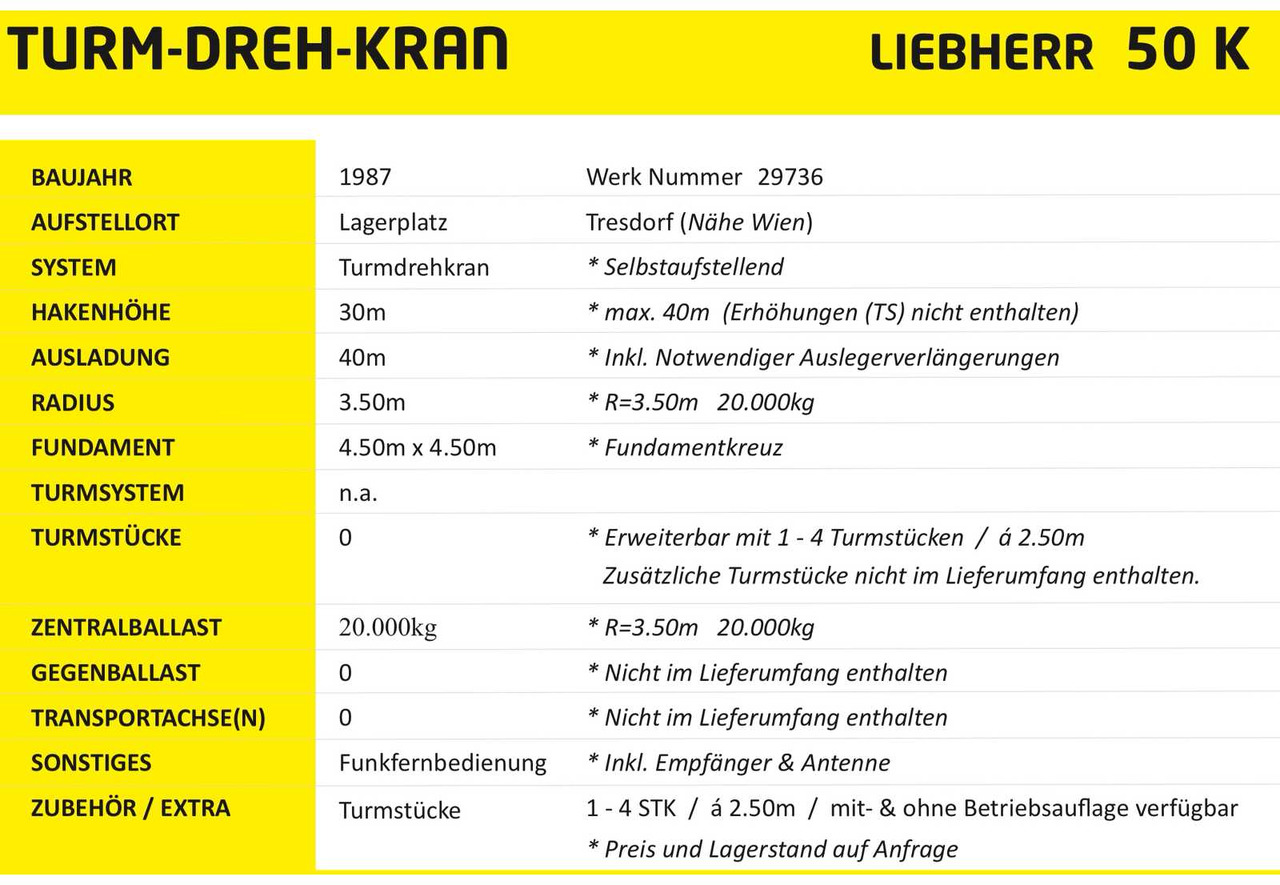 Torenkraan Liebherr 50 K: afbeelding 11