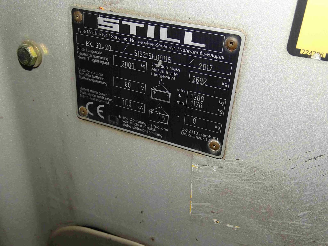 STILL RX60-20 2017 FORKLIFT - Heftruck: afbeelding 5 STILL RX60-20 2017 FORKLIFT - Heftruck: afbeelding 5