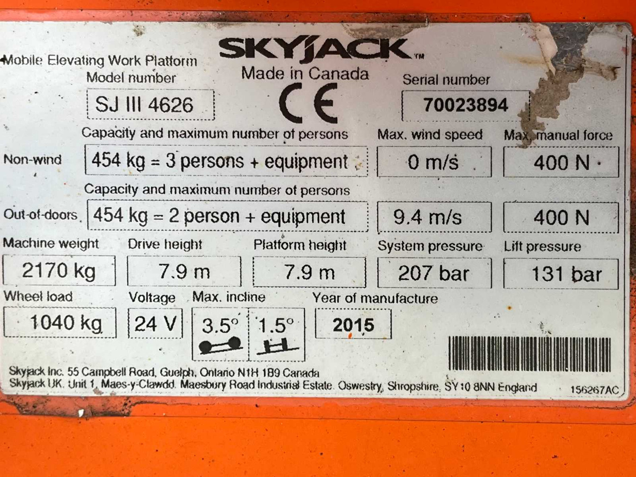 Hoogwerker SkyJack SJ III 4626: afbeelding 34 Hoogwerker SkyJack SJ III 4626: afbeelding 34