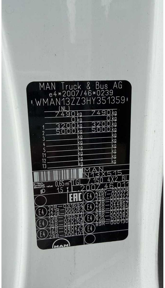Vrachtwagen 2016 MAN TGL 7.150 TRUCK: afbeelding 24 Vrachtwagen 2016 MAN TGL 7.150 TRUCK: afbeelding 24