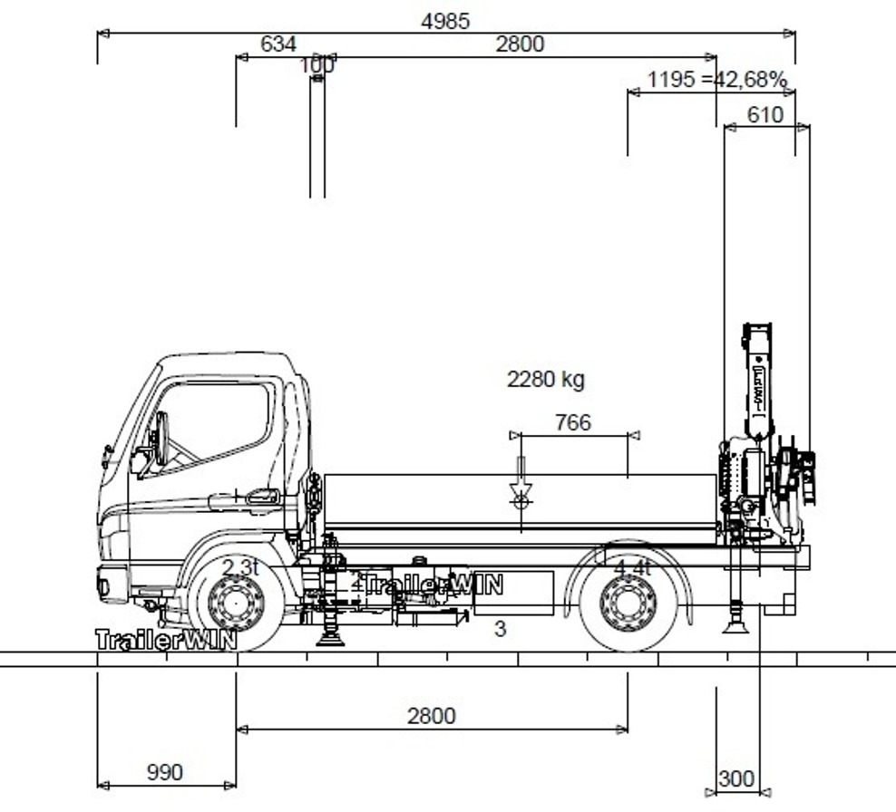FUSO 6S15 Pritsche 2.8m Heckkran 4xhydr+1xman. Funk! - Bestelwagen met open laadbak: afbeelding 1 FUSO 6S15 Pritsche 2.8m Heckkran 4xhydr+1xman. Funk! - Bestelwagen met open laadbak: afbeelding 1