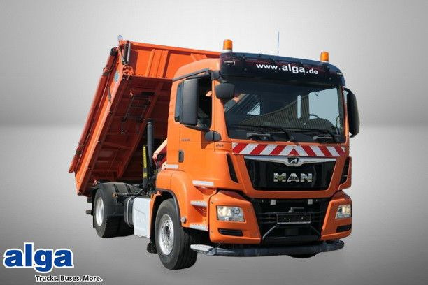MAN 18.460 TGS/4x2/Meiller/Palfinger 8.501 SLD/AHK - Kipper vrachtwagen, Kraanwagen: afbeelding 1 MAN 18.460 TGS/4x2/Meiller/Palfinger 8.501 SLD/AHK - Kipper vrachtwagen, Kraanwagen: afbeelding 1