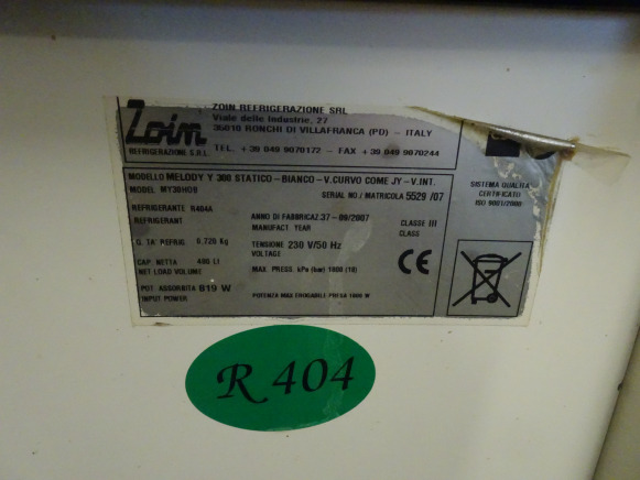 Comptoir frigo, marque ZOIN
modèle : Melody Y 300 Statico - bbianco
numéro : 5629/07
année : 2007
Toir frigo, marque ZOIN
modèle : Melody Y 300 Statico - bbianco
numéro : 5629/07
anné frigo, marque ZO - Voedselverwerkende machine: afbeelding 1 Comptoir frigo, marque ZOIN
modèle : Melody Y 300 Statico - bbianco
numéro : 5629/07
année : 2007
Toir frigo, marque ZOIN
modèle : Melody Y 300 Statico - bbianco
numéro : 5629/07
anné frigo, marque ZO - Voedselverwerkende machine: afbeelding 1