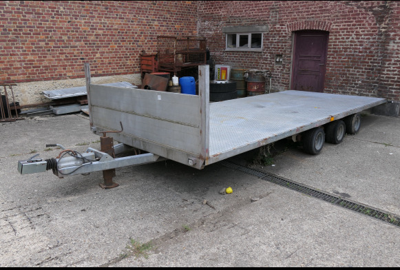 Open/ Plateau aanhangwagen Remorque plateau triple essieu surbaissée Costo 3 x 35 (2002-VIN:YA9742139YC143150) (REF 010383-027): afbeelding 1