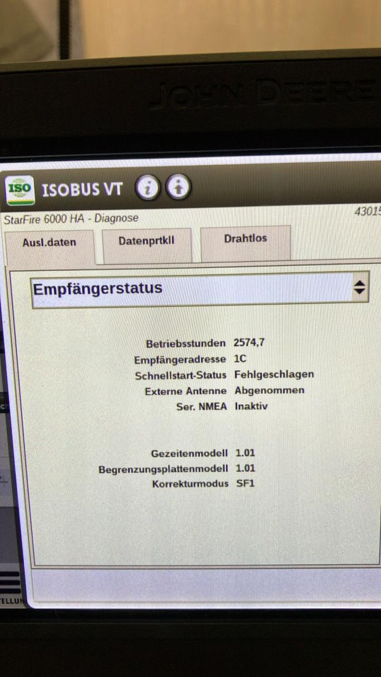John Deere SF6000 - Navigatiesysteem voor Landbouwmachine: afbeelding 5 John Deere SF6000 - Navigatiesysteem voor Landbouwmachine: afbeelding 5