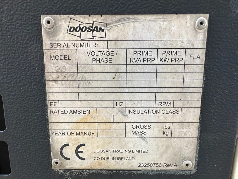 Doosan G40 Mitsubishi Leroy Somer 40 kVA Silent Rental generatorset - Industrie generator: afbeelding 2 Doosan G40 Mitsubishi Leroy Somer 40 kVA Silent Rental generatorset - Industrie generator: afbeelding 2