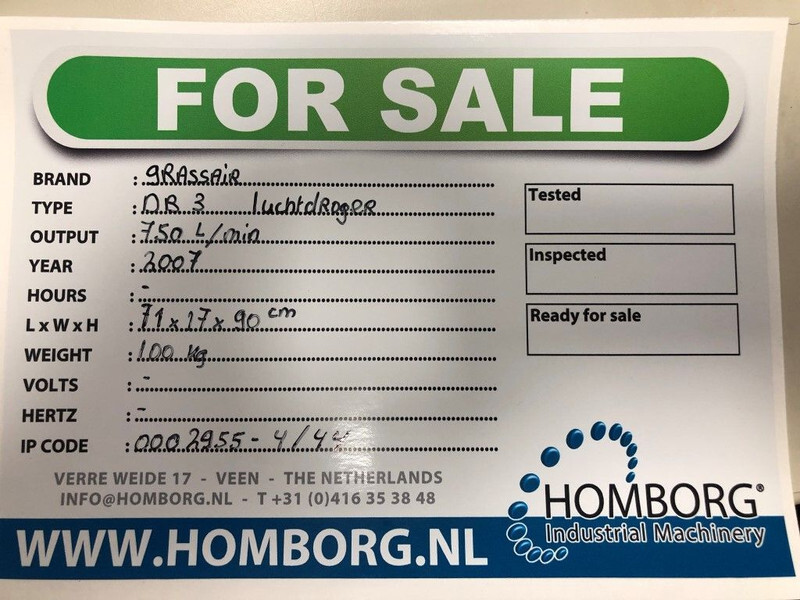 Luchtcompressor Grassair DB 3 16 bar absorptie luchtdroger: afbeelding 11