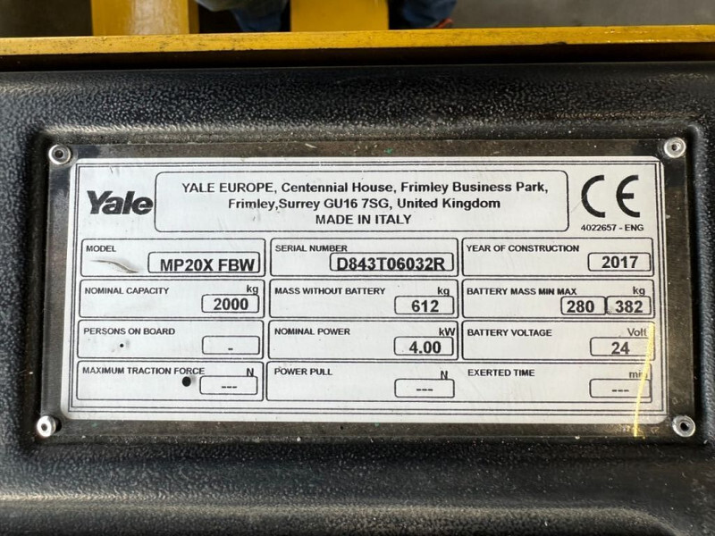 Hyster MP20X FBW 2 ton Palletwagen Elektra Pallettruck Meerijder - Palletwagen: afbeelding 4 Hyster MP20X FBW 2 ton Palletwagen Elektra Pallettruck Meerijder - Palletwagen: afbeelding 4