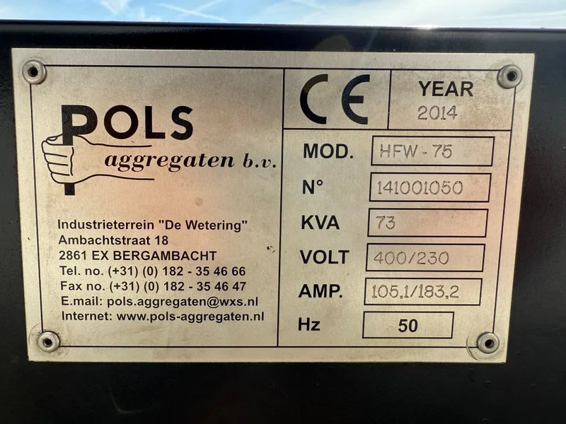 Iveco FPT Himoinsa Mecc Alte Spa 75 kVA generatorset - Industrie generator: afbeelding 4 Iveco FPT Himoinsa Mecc Alte Spa 75 kVA generatorset - Industrie generator: afbeelding 4