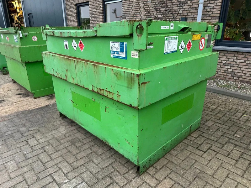 Opslagtank Kiwa IBC Steenbergen 2000 liter Dieseltank met handpomp Milieutank: afbeelding 9