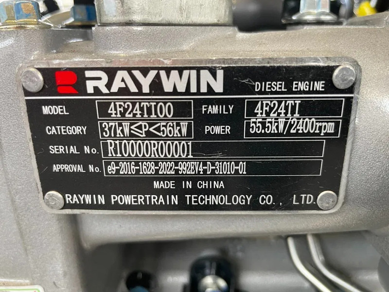 Raywin 4F24TI00 Stage V 38 kVA New Generatorset Stage 5 - Industrie generator: afbeelding 4 Raywin 4F24TI00 Stage V 38 kVA New Generatorset Stage 5 - Industrie generator: afbeelding 4