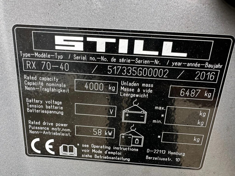 Still RX 70-40 Duplex Sideshift 4 ton LPG Heftruck 2016 - LPG heftruck: afbeelding 3 Still RX 70-40 Duplex Sideshift 4 ton LPG Heftruck 2016 - LPG heftruck: afbeelding 3
