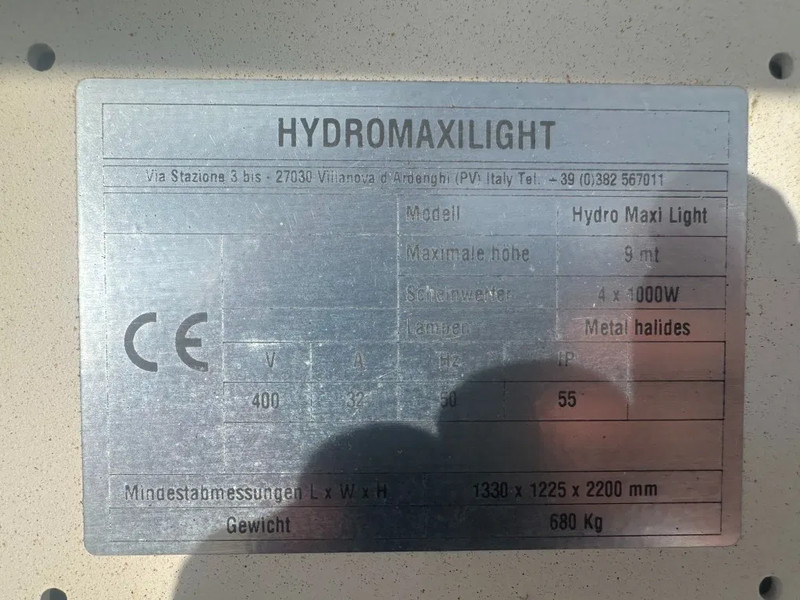 Towerlight Hydromaxilight 8 meter 4 x 1000 Watt Licht Tower Lichtmast LED - Lichtmast: afbeelding 3 Towerlight Hydromaxilight 8 meter 4 x 1000 Watt Licht Tower Lichtmast LED - Lichtmast: afbeelding 3