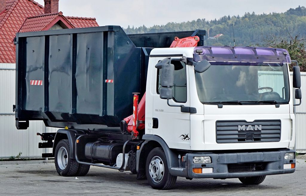 MAN TGL 7.150 Abrollkipper + Kran !! MAN TGL 7.150 Abrollkipper + Kran !! - Kraanwagen, Haakarmsysteem vrachtwagen: afbeelding 3 MAN TGL 7.150 Abrollkipper + Kran !! MAN TGL 7.150 Abrollkipper + Kran !! - Kraanwagen, Haakarmsysteem vrachtwagen: afbeelding 3