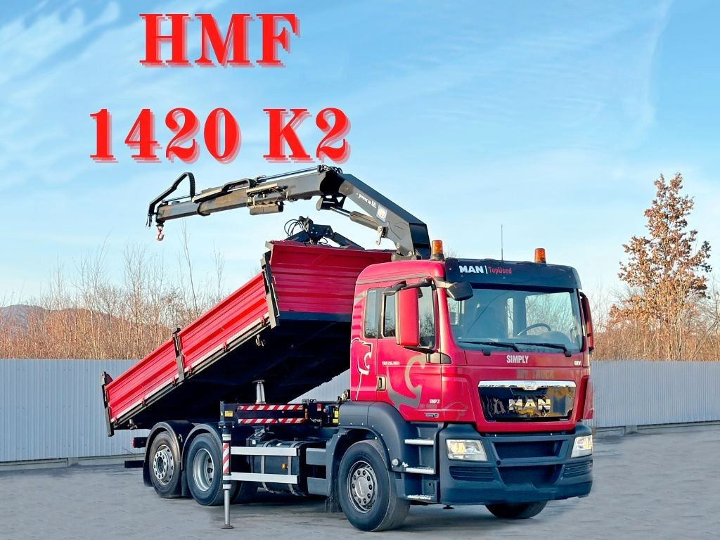 MAN TGS 26.360 Kipper 5,15m*HMF 1420 K2 + FUNK/6x2 - Kraanwagen: afbeelding 1 MAN TGS 26.360 Kipper 5,15m*HMF 1420 K2 + FUNK/6x2 - Kraanwagen: afbeelding 1