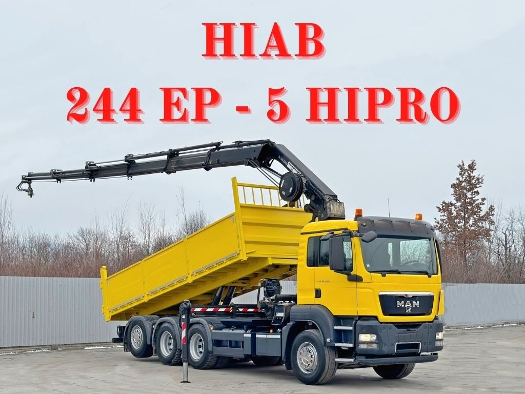MAN TGS 35.400 * HIAB 244 EP - 5 HIPRO + FUNK * 8x4 - Kipper vrachtwagen, Kraanwagen: afbeelding 1 MAN TGS 35.400 * HIAB 244 EP - 5 HIPRO + FUNK * 8x4 - Kipper vrachtwagen, Kraanwagen: afbeelding 1