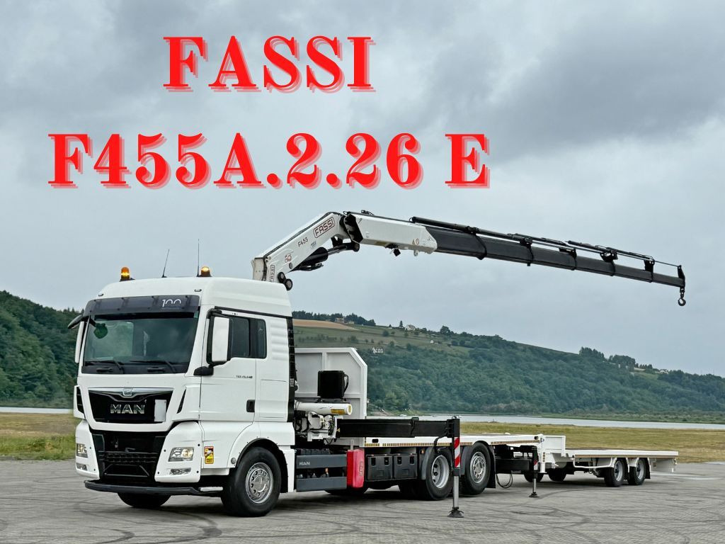 MAN TGX 26.440 * FASSI F455A.2.26E + FUNK + Anhänger - Kraanwagen: afbeelding 1 MAN TGX 26.440 * FASSI F455A.2.26E + FUNK + Anhänger - Kraanwagen: afbeelding 1