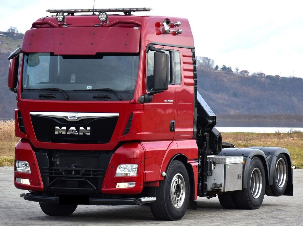 MAN TGX 28.480 Sattelzugmaschine + HMF 2120 K5/FUNK - Kraanwagen: afbeelding 3 MAN TGX 28.480 Sattelzugmaschine + HMF 2120 K5/FUNK - Kraanwagen: afbeelding 3