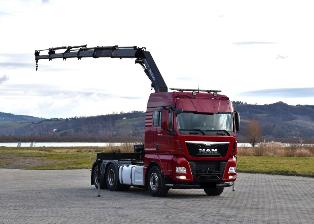 MAN TGX 28.480 Sattelzugmaschine + HMF 2120 K5/FUNK - Kraanwagen: afbeelding 2 MAN TGX 28.480 Sattelzugmaschine + HMF 2120 K5/FUNK - Kraanwagen: afbeelding 2