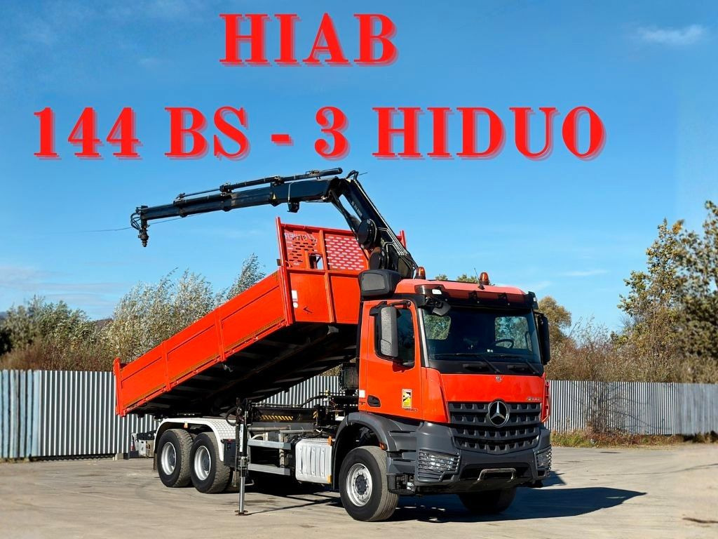 Mercedes-Benz AROCS 2640 *HIAB 144 BS - 3/FUNK + * 6x4 - Kipper vrachtwagen, Kraanwagen: afbeelding 1 Mercedes-Benz AROCS 2640 *HIAB 144 BS - 3/FUNK + * 6x4 - Kipper vrachtwagen, Kraanwagen: afbeelding 1