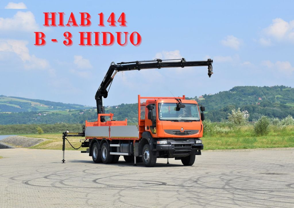 Renault KERAX 410 * HIAB 144 B-3 HIDUO / 6x4 * TOP Renault KERAX 410 * HIAB 144 B-3 HIDUO / 6x4 * TOP - Kraanwagen, Vrachtwagen met open laadbak: afbeelding 1 Renault KERAX 410 * HIAB 144 B-3 HIDUO / 6x4 * TOP Renault KERAX 410 * HIAB 144 B-3 HIDUO / 6x4 * TOP - Kraanwagen, Vrachtwagen met open laadbak: afbeelding 1