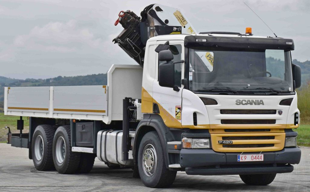 Scania P 420* PRITSCHE 6,40m * PK 29002+FUNK * 6x4 Scania P 420* PRITSCHE 6,40m * PK 29002+FUNK * 6x4 - Kraanwagen, Vrachtwagen met open laadbak: afbeelding 4 Scania P 420* PRITSCHE 6,40m * PK 29002+FUNK * 6x4 Scania P 420* PRITSCHE 6,40m * PK 29002+FUNK * 6x4 - Kraanwagen, Vrachtwagen met open laadbak: afbeelding 4