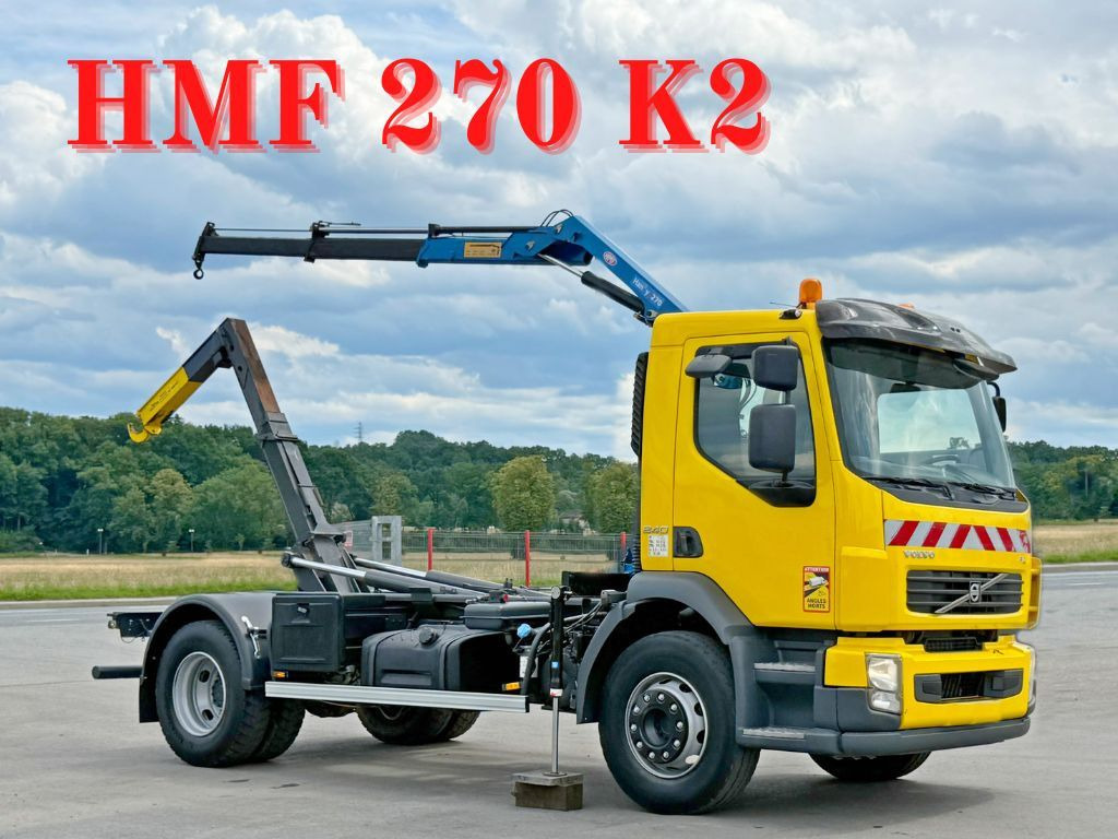 Volvo FL 240 * Abrollkipper * HMF 270 K2 * TOPZUSTAND - Haakarmsysteem vrachtwagen: afbeelding 1 Volvo FL 240 * Abrollkipper * HMF 270 K2 * TOPZUSTAND - Haakarmsysteem vrachtwagen: afbeelding 1
