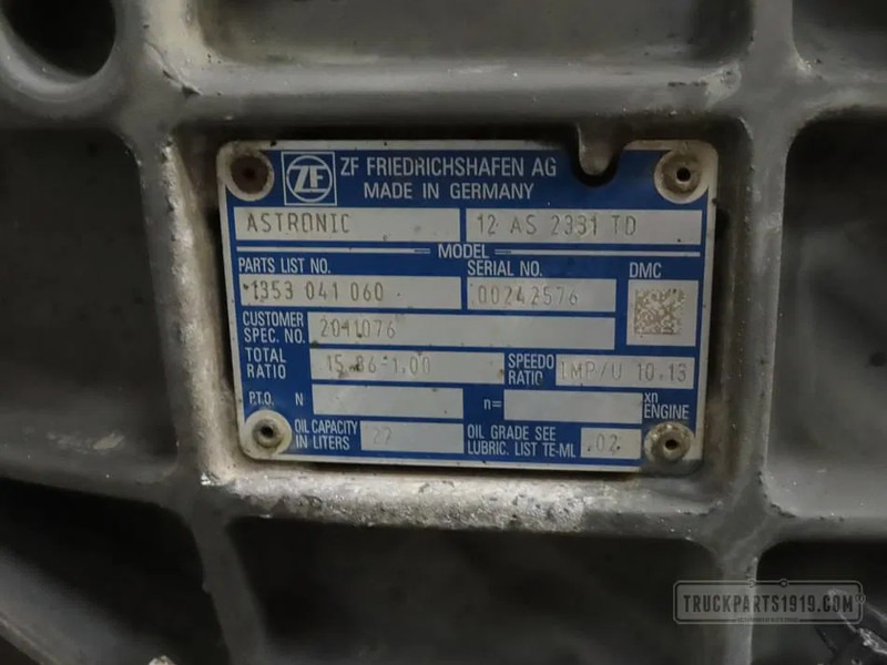 DAF 2011076 Versnellingsbak 12AS2331TD+IT3 - Versnellingsbak voor Vrachtwagen: afbeelding 3 DAF 2011076 Versnellingsbak 12AS2331TD+IT3 - Versnellingsbak voor Vrachtwagen: afbeelding 3