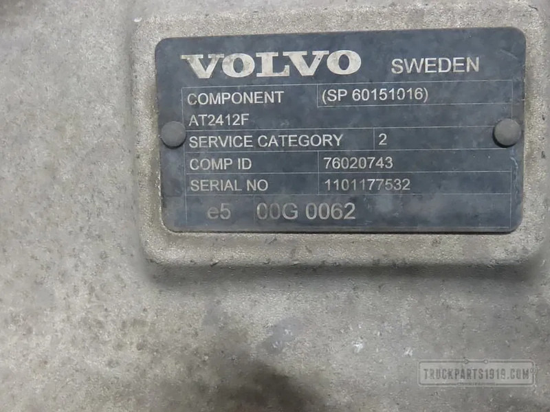 Volvo 60151016 Versnellingsbak AT2412F Volvo - Versnellingsbak voor Vrachtwagen: afbeelding 3 Volvo 60151016 Versnellingsbak AT2412F Volvo - Versnellingsbak voor Vrachtwagen: afbeelding 3