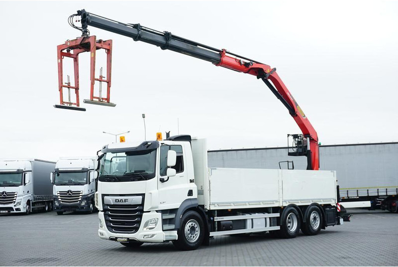 DAF CF / 480 / 6 X 2 / SKRZYNIOWY + HDS / PALFINGER PK 22 001L / OŚ - Vrachtwagen met open laadbak, Kraanwagen: afbeelding 1 DAF CF / 480 / 6 X 2 / SKRZYNIOWY + HDS / PALFINGER PK 22 001L / OŚ - Vrachtwagen met open laadbak, Kraanwagen: afbeelding 1