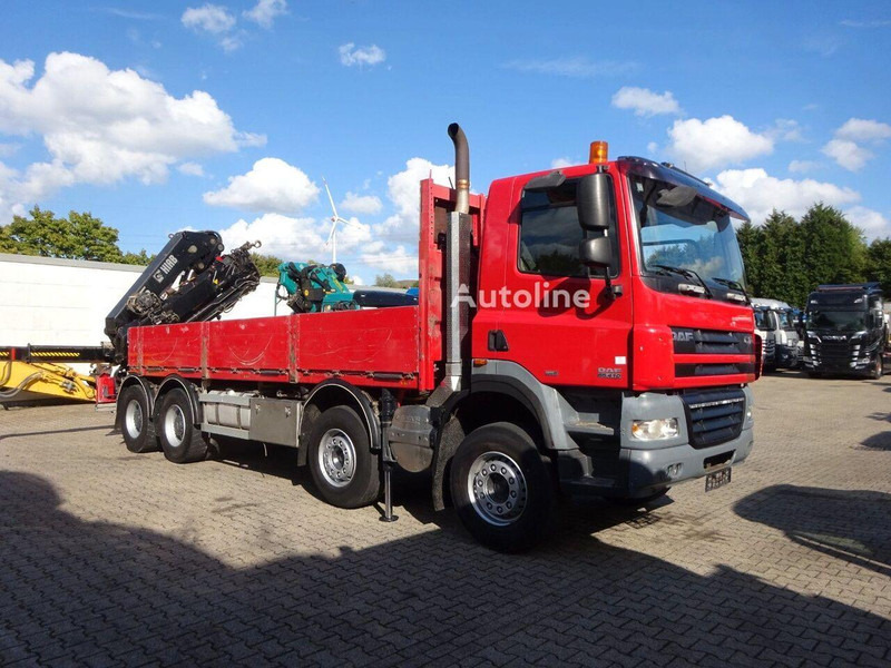 DAF CF 85.410 - Flatbed + crane - Vrachtwagen met open laadbak, Kraanwagen: afbeelding 2 DAF CF 85.410 - Flatbed + crane - Vrachtwagen met open laadbak, Kraanwagen: afbeelding 2