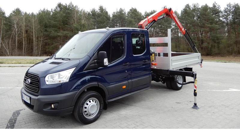 Ford Transit 2.0 - Doka flatbed+crane - Vrachtwagen met open laadbak, Kraanwagen: afbeelding 1 Ford Transit 2.0 - Doka flatbed+crane - Vrachtwagen met open laadbak, Kraanwagen: afbeelding 1