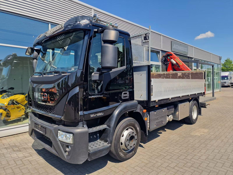 Iveco EuroCargo 120-280 - Flatbed truck + crane - Vrachtwagen met open laadbak, Kraanwagen: afbeelding 1 Iveco EuroCargo 120-280 - Flatbed truck + crane - Vrachtwagen met open laadbak, Kraanwagen: afbeelding 1