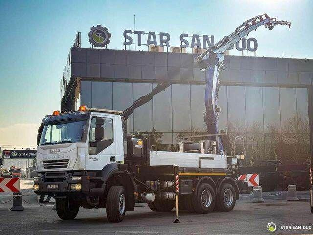 Iveco TRAKKER 450 6x6 PM41S FLY JIB Crane Kipper - Vrachtwagen met open laadbak, Kraanwagen: afbeelding 1 Iveco TRAKKER 450 6x6 PM41S FLY JIB Crane Kipper - Vrachtwagen met open laadbak, Kraanwagen: afbeelding 1
